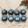 Set of balls plastic D-6 cm, 8 pcs "gerda" silver-blue