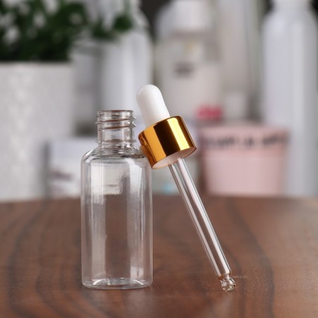 A bottle for storage, with a pipette, 30 ml, gold/white color-1