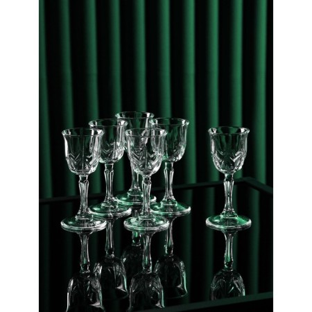 Set of glass glasses Karat, 58 ml, 6 pcs