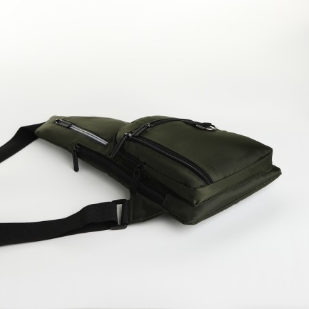 Male bag-bag from textiles, khaki color-4