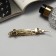 Liberty-automatic hairpin "Liberty" feather, 11 cm, gold