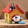 Kovrovsky toy-cap "Dog in Konura, Summer", ceramics