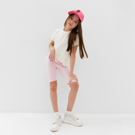 A set for a girl (T -shirt and bicycles) minku, pink color, height 122 cm-1
