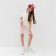 A set for a girl (T -shirt and bicycles) minku, pink color, height 122 cm