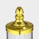 Pivnoy Tower "Petronas", 3 l, backlight flasks, 2 batteries, gold color