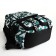 School backpack from textiles with lightning, external pocket, green color