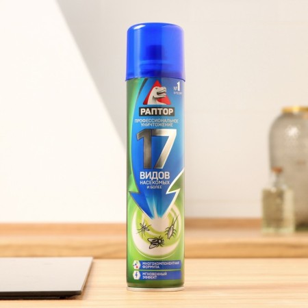 Aerosol from insects raptor, from cockroaches, ants, spiders and fleas 275 ml-4