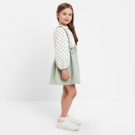 Skirt for Minaku Girls Color light green, height 134 cm-1