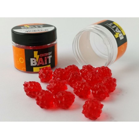 Artificial nozzle Energy Bait "Caviar Caviar", 15 pcs, ruby/transparent color