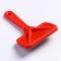 Pucrheck "Simple" with drops, with a plastic handle of 9.2 x 13.2 cm, red