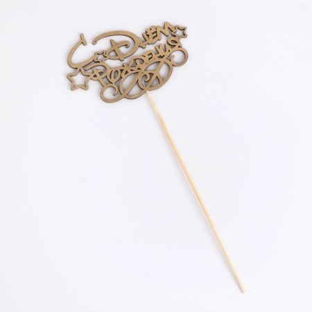 Topper "Happy Birthday with Tinus" on the suspension, gold, 13 × 9.5 cm give beautifully-3