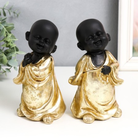 Souvenir Polystone "Little Buddha in Gold. Mistles" MIX 8x7.7x16.5 cm