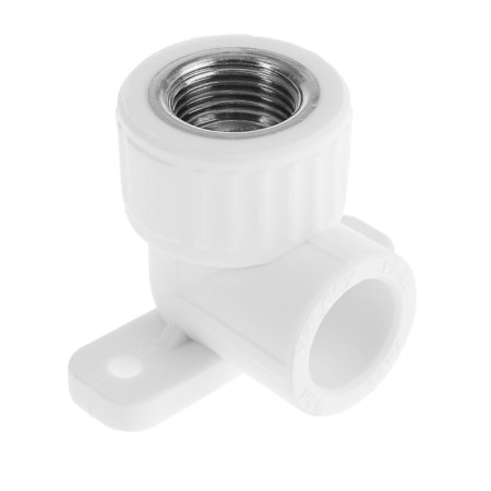 Valfex corner, polypropylene, with mount, 20 mm x 1/2 ", internal thread