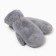 Women's mittens minku, gray color, 26 cm