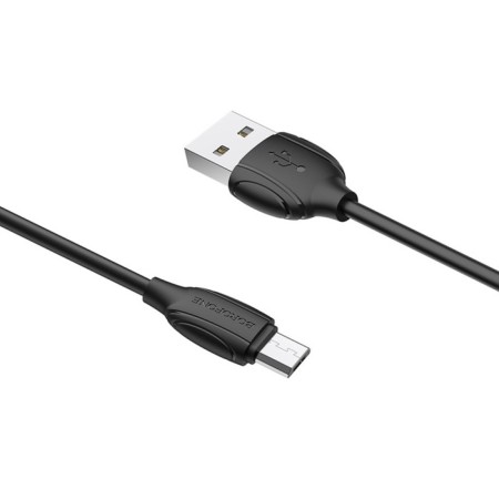 Cable Borofone BX19, MicroUSB - USB, 2.4 A, 1 m, black-1