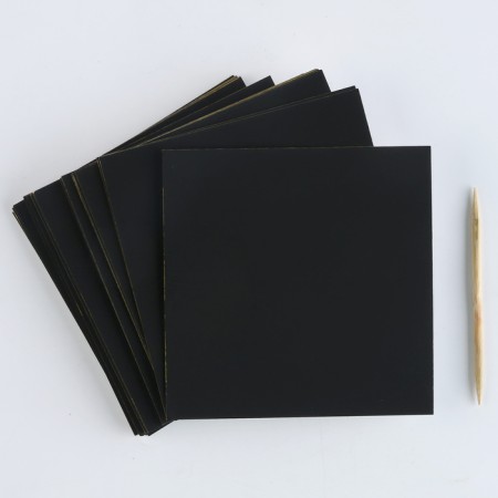 An engraving "Forest World" with a golden effect, 100 pcs, 8 x 8 cm-3