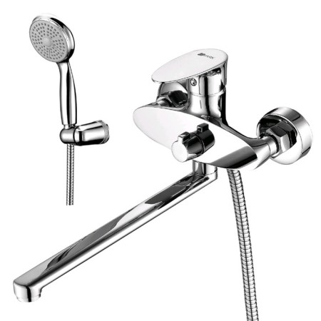 LEMARK NERO LM0251C bath mixer, with a flat surge 300 mm, chromium color