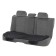Caps on seats, velor, black, set 3 pcs