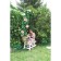 Sadovaya arch, collapsible, 250 × 120 × 30 cm, metal, green, "pattern-1"