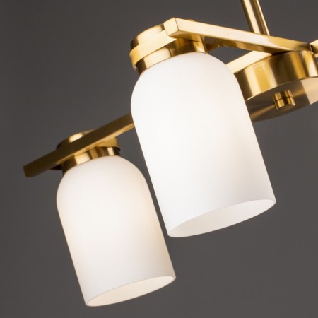 Suspended lamp Freya Fr5446PL-04BS1 Kamelia, 550x400x290 mm, E14, 4x40W, brass color-5