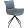 Stol on a metal frame Donel spinning, metal/velor, black/gray/blue 59x62x90 cm
