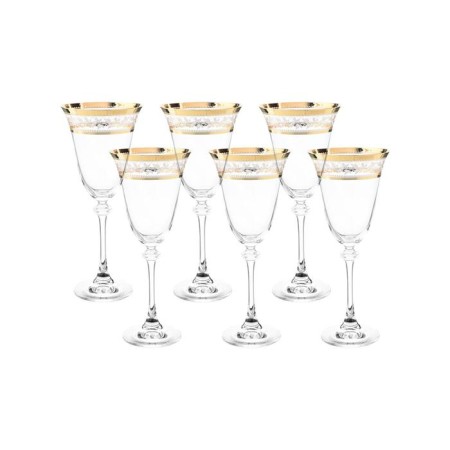 A set of glasses for red wine ASIO, Panto Gold decor, 250 ml x 6 pcs.-1