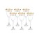 A set of glasses for red wine ASIO, Panto Gold decor, 250 ml x 6 pcs.