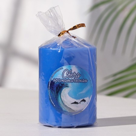 Candle-cylinder aromatic "sea breeze", 6x8.5 cm, 180 g-1