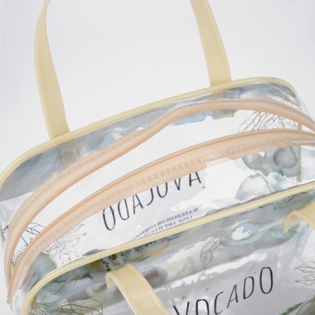 Lightning cosmetic bag, beige color-2