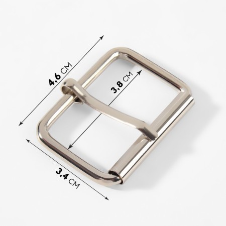 Wire buckle, 4.6 × 3.4 cm, 38 mm, 5 pcs, silver color-2