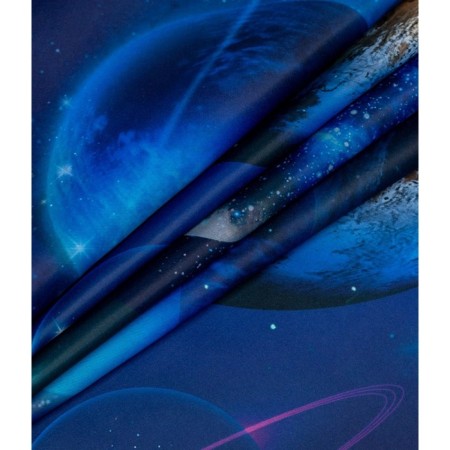 Curtain Blackout "Cosmos", size 140x260 cm, blue color-4