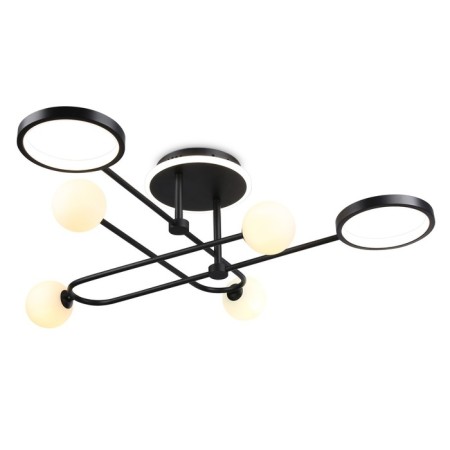 LED ceiling LED with a change of lamp and control panel Ambrella Light, Linetech, FL66232, G9, 48 W, 3600LUM, 3000-6400K, Black Black, White matte