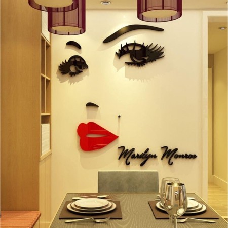 Interior stickers "Marilyn Monroe", decor on the wall, panel 100 x 90 cm-3