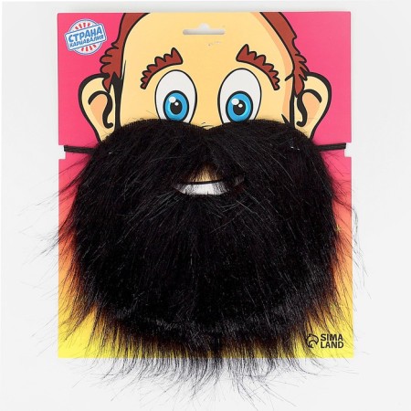 Carnival beard, 27x22 cm, black color