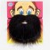 Carnival beard, 27x22 cm, black color