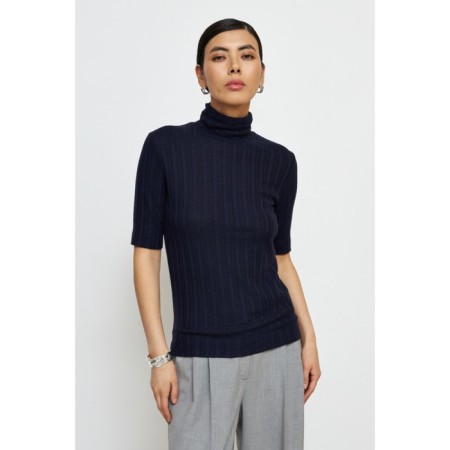 Women's turtleneck with short sleeve Eliseeva Olesya, size 52, blue color