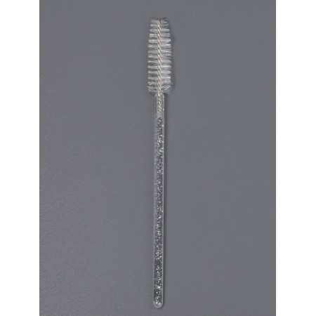 Brushes for eyebrows and eyelashes, set - 50 pcs, 10 cm, white/transparent color-3