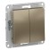 Switch Se Atlasdesign, 10 A, 2 keys, CC. 5, mechanism, champagne color