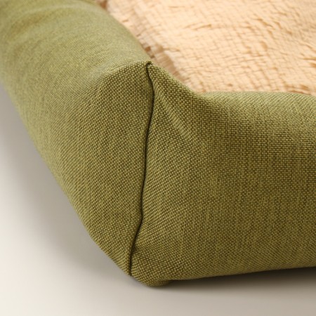 An animals bed, 60*50*15 cm, martial, synthetic winterizer, temptation. Fur, green-5