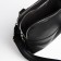 Male bag, textura over the shoulder, genuine leather, black color