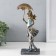 Souvenir Polystone "Mom with her son on a walk under the umbrella" Blue 28x11x8 cm