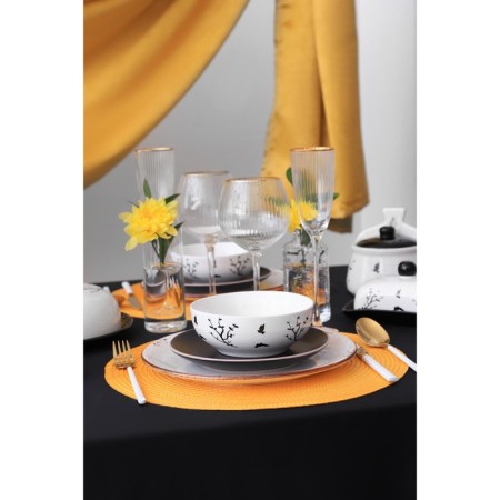 Salad Dolyana "Spring Evening", 600 ml, d = 15.5 cm, white color-7