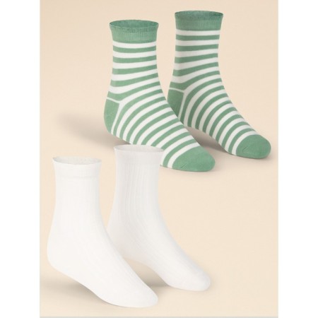 Nosk children's, size 14-16, milk, green color, 2 pcs