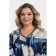 Female blouse, size 52, blue, beige color