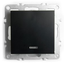 1-clavic switch with an indicator (mechanism), Stekker series Erna, PSW10-9101-03, black
