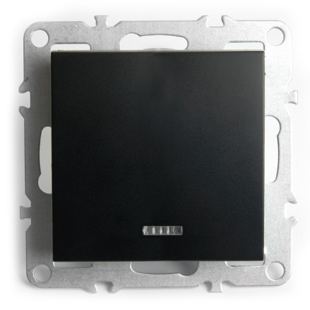 1-clavic switch with an indicator (mechanism), Stekker series Erna, PSW10-9101-03, black