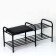 Athery for shoes with a luxury seat, 79 × 33 × 36 cm, 2 shelves, black color