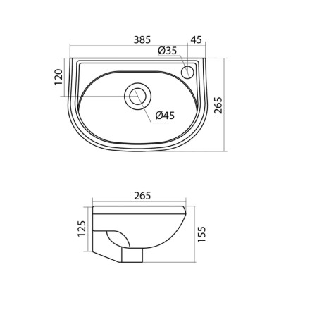 Santek Breez-40 shell with the right hole for the mixer, without a pedestal-3