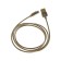 Lightning cable - usb, 2.1 a, metal braid, 1 meter, golden