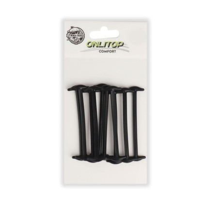 A set of shoes for shoes, 6 pcs, silicone, round, d = 3 mm, 6.5 cm, black color-4